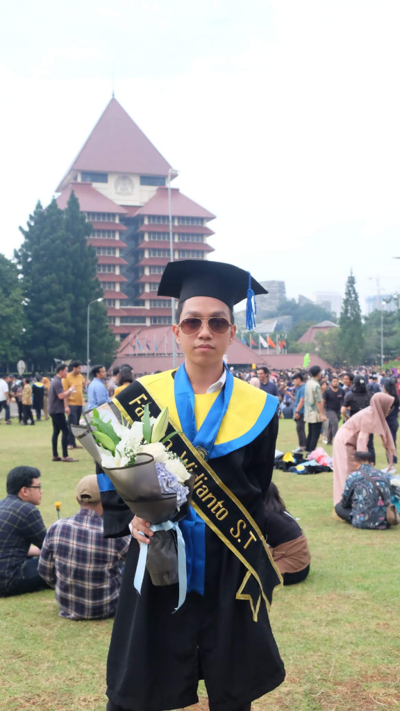 Fauzan Widianto graduation at Universitas Indonesia